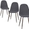 Homeroots Set of Four Gray and Brown Fabric and Steel Dining Side Chairs, 4PK 719408 - alternate 6