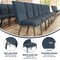 Flash Furniture Advantage Navy Discount Church Chair, 21" Wide EPCHT-101 - alternate 4