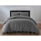Homeroots Dark Slate Gray King Linen 220 Thread Count Washable Duvet Cover Set 529001 - alternate 3