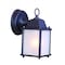 Homeroots Matte Black Hanging Frosted Glass Lantern Wall Light 399215 - alternate 4