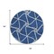 Homeroots 8' Blue And Ivory Round Geometric Washable Indoor Outdoor Area Rug 612865 - alternate 4