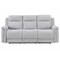 Homeroots 81" Light Gray Reclining USB Sofa And Toss Pillow With Silver Legs 559206 - alternate 1