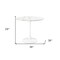 Homeroots 36" White Rounded Metal Pedestal Base Dining Table 520864 - alternate 3