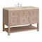 James Martin Vanities Breckenridge 48" Single Vanity, Whitewashed Oak, w/ 3 CM Tajnar Eclos Top 330-V48-WWO-3TJR - alternate 4