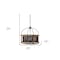 Homeroots Black Caged Three Light Metal Dimmable Chandelier 611333 - alternate 2