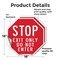 Signmission Stop Exit Only Do Not Enter, 18 inch X 18 inch, Vinyl Decal, 2PK OC-D-2PACK-18-10 - alternate 3