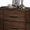 Homeroots 25" Brown Wood Two Drawer Nightstand 374190 - alternate 4