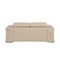 Homeroots 71" Beige And Silver Genuine Leather Loveseat 546439 - alternate 6