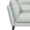 Homeroots 87" Mint Green Leather Sofa With Black Legs 546413 - alternate 6