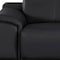 Homeroots 80in Black and Silver Leather Power Reclining Loveseat 643818 - alternate 4