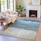 Homeroots 9' X 12' Blue And Gray Abstract Washable Indoor Outdoor Area Rug 632045 - alternate 5