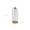 Homeroots 12" Black Clear And Natural Metal Glass And Wood Posy Test Tube Table Vase 488181 - alternate 2