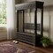 Homeroots 70in Black Floral Solid Wood Solid Wood Storage Bench with Flip Top 635823 - alternate 5