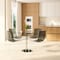 Leisuremod Astor Plastic Dining Chair with White Steel Base Water Ripple Design in Transparent Black ACW-20TBL - alternate 4