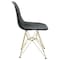 Leisuremod Cresco Plastic Dining Side Chair with Gold Base, Transparent Black, 2PK CR19TBLG2 - alternate 3