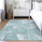 Homeroots 3' X 5' Teal Blue And Aqua Abstract Washable Indoor Outdoor Area Rug 587488 - alternate 4