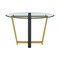 Homeroots 48" Clear And Gold Glass And Iron Sled Base Round Top Dining Table 569432 - alternate 4