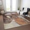 Homeroots 5' X 8' Coffee Copper And Beige Abstract Washable Indoor Outdoor Area Rug 605832 - alternate 3