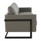 Leisuremod Lincoln Modern Leather 3-Seater Sofa with Stainless Steel Base LAB83GR-L - alternate 2