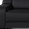 Homeroots 129" Black Italian Leather Reclining USB Sofa 632885 - alternate 3