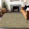 Homeroots 8' X 10' Orange Blue And Green Floral Washable Indoor Outdoor Area Rug 604628 - alternate 4