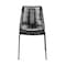 Homeroots Set of Two 22" Black Metal Outdoor Dining Chair, 2PK 490250 - alternate 2