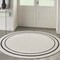 Homeroots 8' Ivory And Black Round Indoor Outdoor Area Rug 545534 - alternate 5