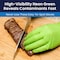 Safety Zone Nitrile Powder Free 9 mil Pyramid Grip Gloves - Neon Green, Lrg - Box of 100 GL-NT107NGFL - alternate 2