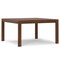 Homeroots 54" Walnut Wood Frame Base Square Dining Table 640708 - alternate 1