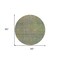 Homeroots 8' Green Gold And Charcoal Round Abstract Washable Indoor Outdoor Area Rug 588920 - alternate 4