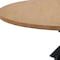 Homeroots 72" Natural And Black Rounded Solid Wood And Iron Pedestal Base Dining Table 563915 - alternate 3