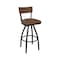 Bfm Seating Bristol Swivel Barstool - Grade 4 Upholstered Seat & Back - Steel Frame - Sand Black Finish 4301SSTT022-SB - alternate 1