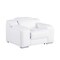 Homeroots 41" White Italian Leather Wall Hugger Recliner With USB 634540 - alternate 5