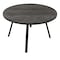 Homeroots 47" Gray And Black Rounded Metal Three Leg Base Dining Table 376477 - alternate 6