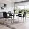 Homeroots Set of Four Black and Silver Faux Leather and Metal Dining Side Chairs, 4PK 719651 - alternate 4