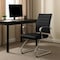Leisuremod Benmar Modern Office Chair with Faux Leather Sled Base Task Chair & Arms BGO19BLL - alternate 4
