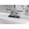 Kingston Brass Double-Handle 4" Centerset Bathroom Faucet with Pop-Up Drain, Polished Chrome FSC4641CML - alternate 3