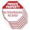 Signmission Private Property No Trespassing No, 4 inch X 4 inch, Vinyl Decal, 5PK OC-D-5PACK-4-158 - alternate 1