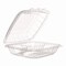 Dart Microwaveable Hinged Containers, ProPlanet Seal, 3 Compartments, 9 x 8.75 x 3, Clear, Plastic, 150PK 90PPHT3 - alternate 1
