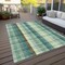 Homeroots 8' X 10' Sage Mint Green And Teal Blue Plaid Washable Indoor Outdoor Area Rug 614008 - alternate 4