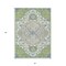Homeroots 3' X 5' Artichoke Green Blue And Ivory Oriental Washable Indoor Outdoor Area Rug 596602 - alternate 6