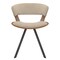 Leisuremod Wooden Dining Chair Modern style Nymia Collection Walnut Color in Light Brown NCWN-22LBR - alternate 2