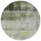 Homeroots 8' Olive Green Round Ombre Washable Indoor Outdoor Area Rug 563660 - alternate 3