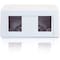 C2G KEYSTONE SURFACE MOUNT BOX 2-PORT WHT 3833 - alternate 1