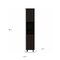 Homeroots 79in Modern Black Pantry Cabinet with Five Shelves 403770 - alternate 4