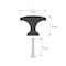Richelieu 1 5/32-inch (29 mm) x 15/32-inch (12 mm) Matte Black Transitional Cabinet Knob BP525429900 - alternate 3