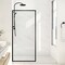 Anzzi Welle 74x34in Framed Fixed Shower Screen Door, Matte Black with 5/16in 8mm Tempered Clear Glass SD-AZ22-01MB - alternate 1