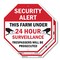 Signmission Security Alert This Farm Under 24 H, 10 inch X 10 inch, Plastic Sign, 2PK OC-P-2PACK-10-329 - alternate 1