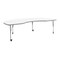 Flash Furniture Commercial Adjustable Height Kidney Activity Table with Locking Casters-White XU-A4896-KIDNY-WHT-T-P-CAS-GG - alternate 1