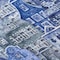 Homeroots 10' X 14' Navy Blue And Sky Blue Village Houses Washable Indoor Outdoor Area Rug 577852 - alternate 3